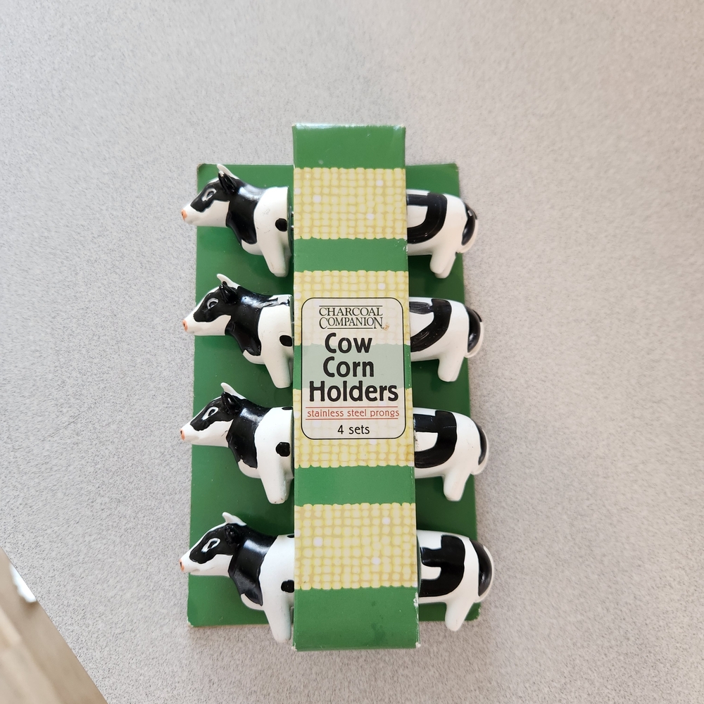 Cow Corn Holders - Cow Design (Set of 4)
